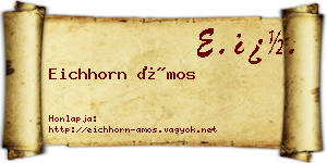 Eichhorn Ámos névjegykártya